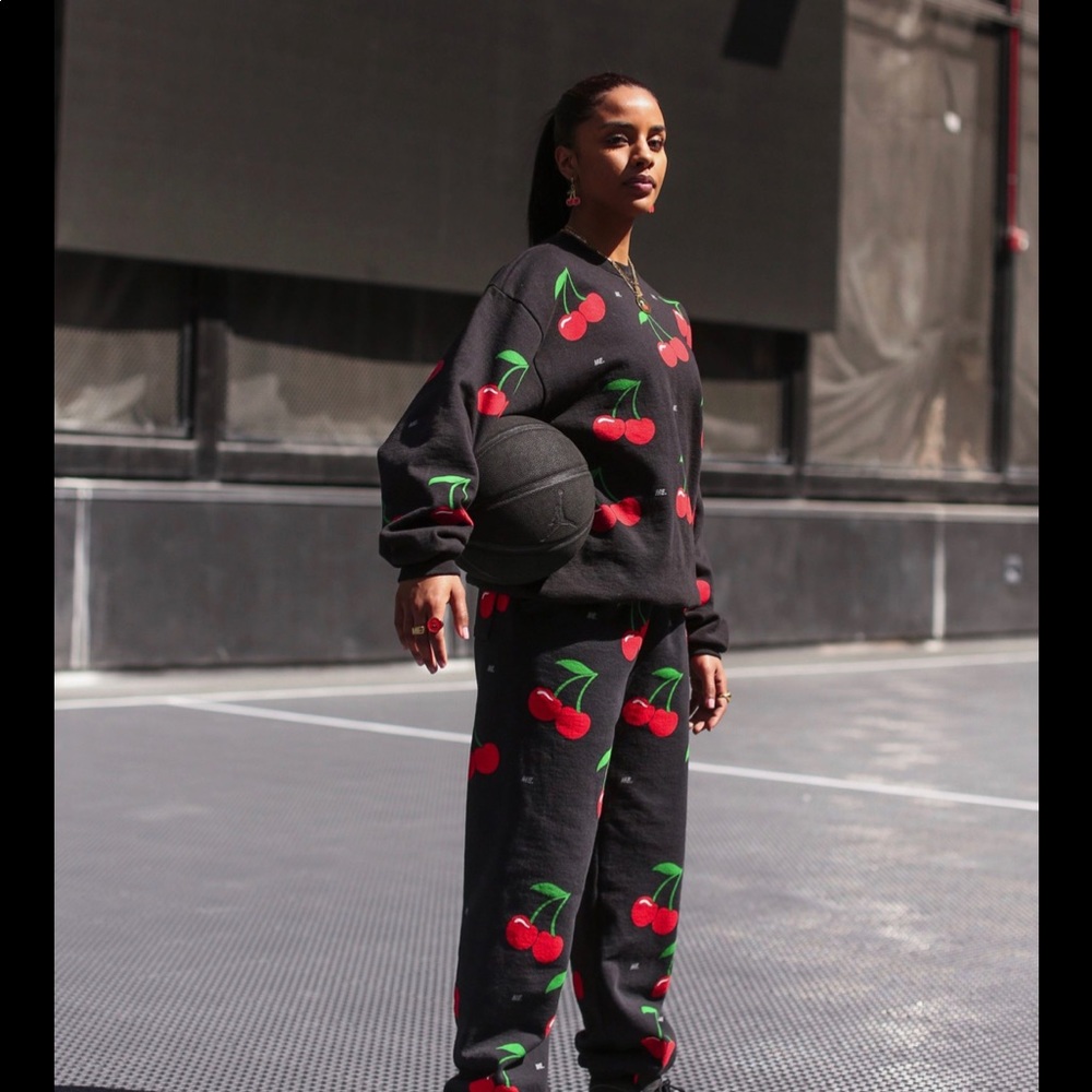 Limited Edition Melody Ehsani Cherry Sweatsuit AND Matching Socks (S)